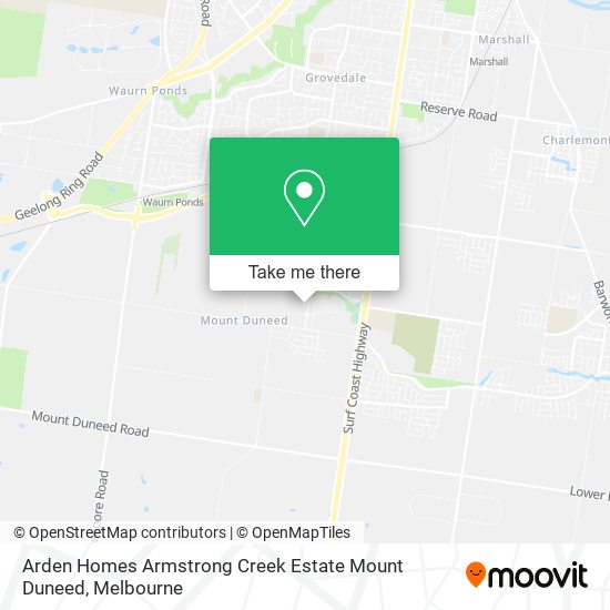 Arden Homes Armstrong Creek Estate Mount Duneed map