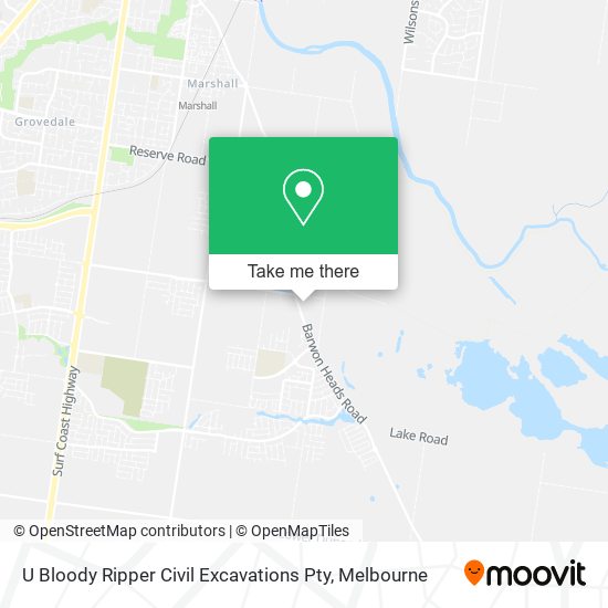 U Bloody Ripper Civil Excavations Pty map