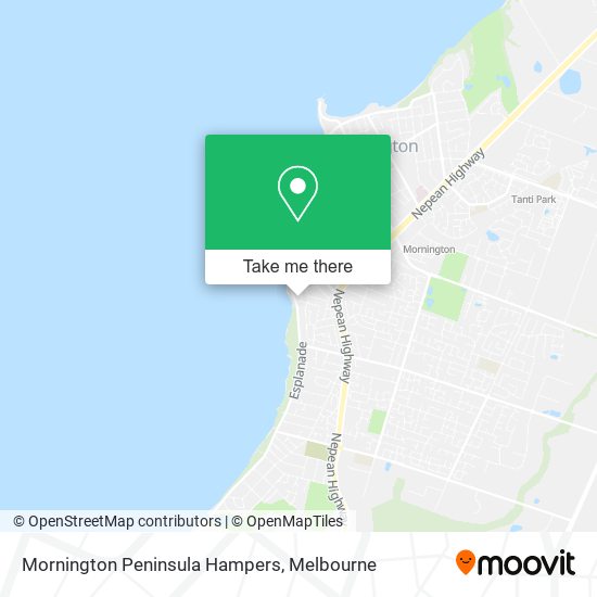 Mornington Peninsula Hampers map