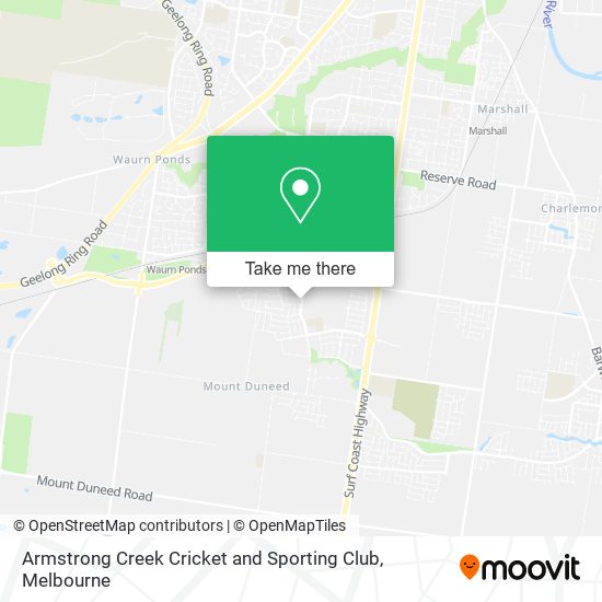 Armstrong Creek Cricket and Sporting Club map