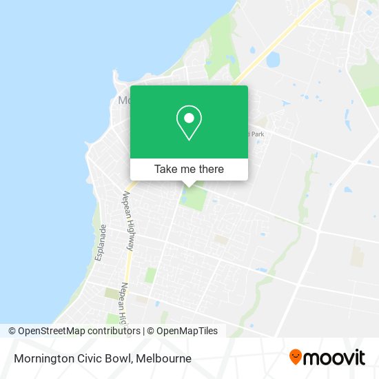 Mornington Civic Bowl map