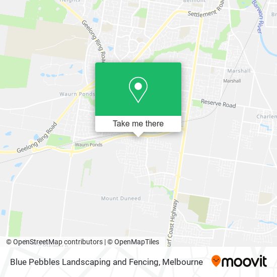 Blue Pebbles Landscaping and Fencing map