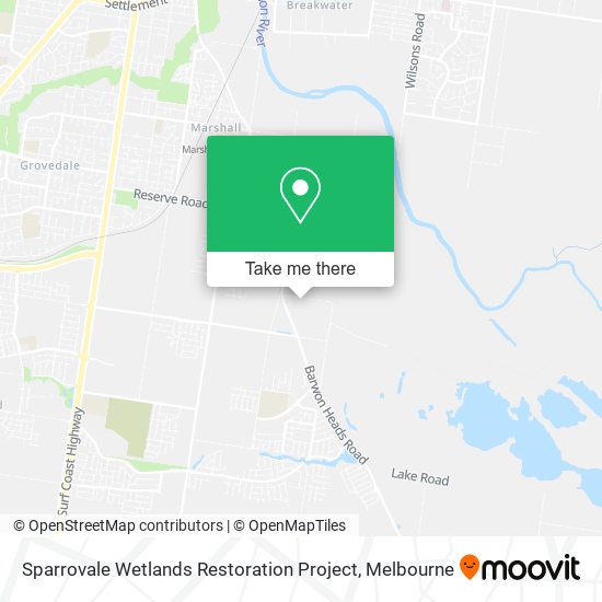 Sparrovale Wetlands Restoration Project map
