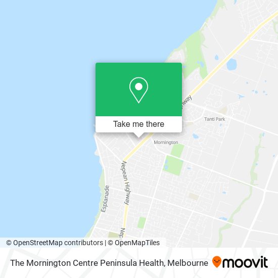 The Mornington Centre Peninsula Health map