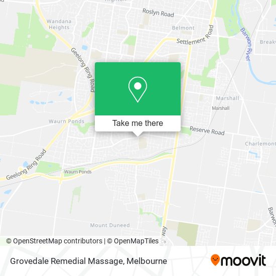 Grovedale Remedial Massage map