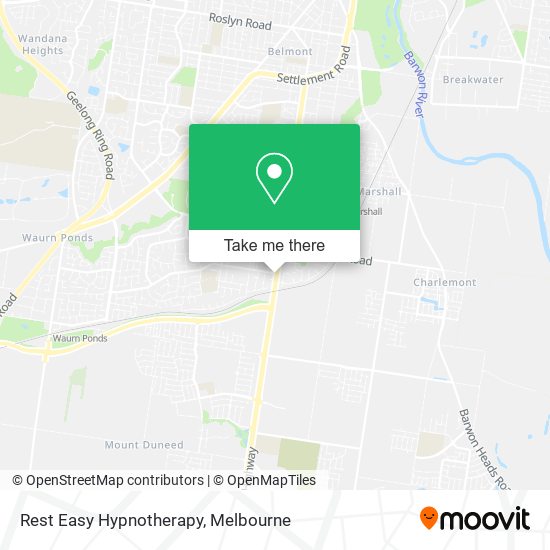 Rest Easy Hypnotherapy map
