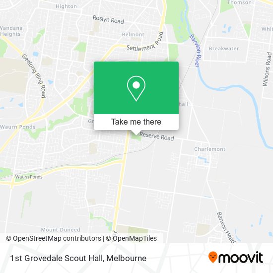 1st Grovedale Scout Hall map