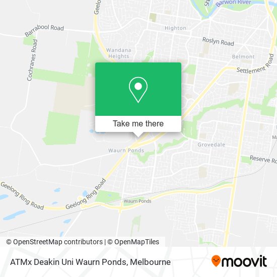 Mapa ATMx Deakin Uni Waurn Ponds