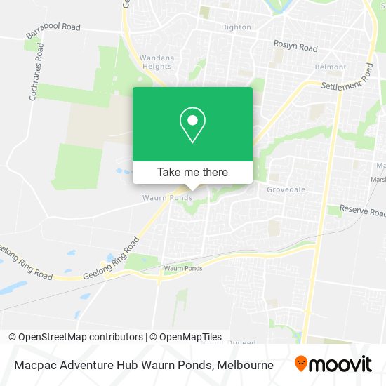 Macpac Adventure Hub Waurn Ponds map