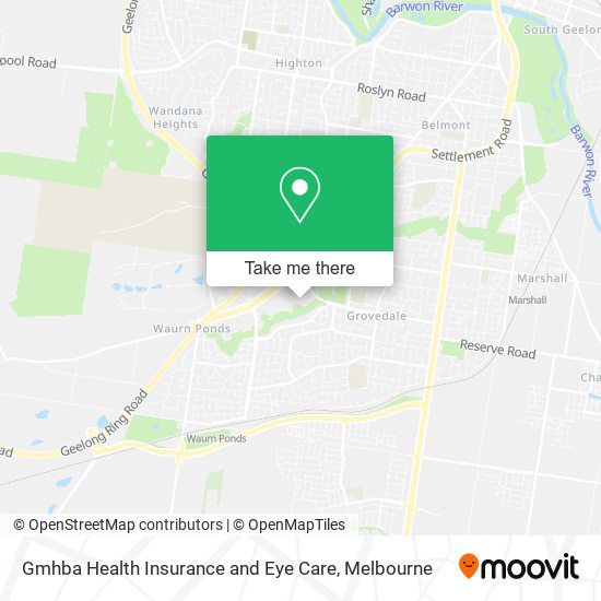Gmhba Health Insurance and Eye Care map