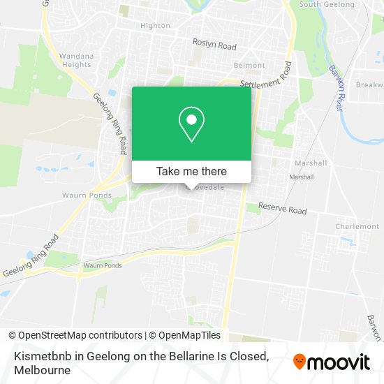 Kismetbnb in Geelong on the Bellarine Is Closed map