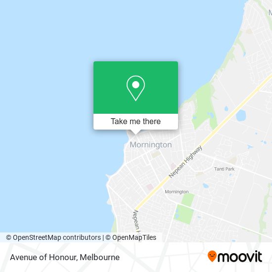 Avenue of Honour map
