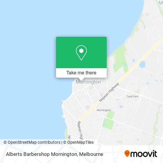 Alberts Barbershop Mornington map