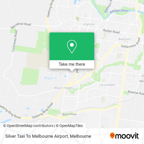 Silver Taxi To Melbourne Airport map