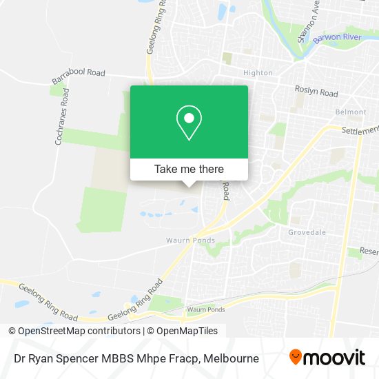 Dr Ryan Spencer MBBS Mhpe Fracp map
