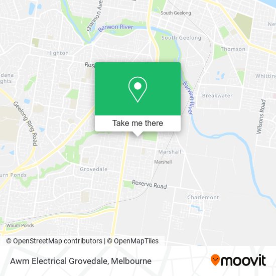 Awm Electrical Grovedale map