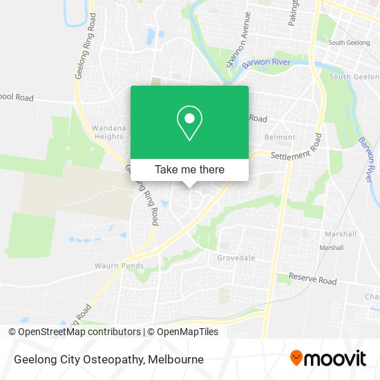 Geelong City Osteopathy map