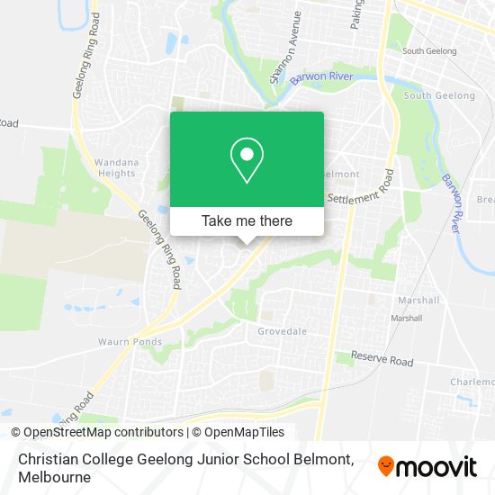 Christian College Geelong Junior School Belmont map
