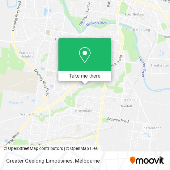 Greater Geelong Limousines map