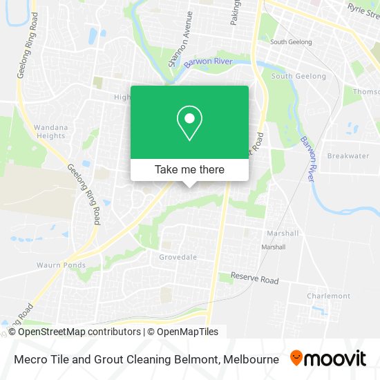 Mecro Tile and Grout Cleaning Belmont map