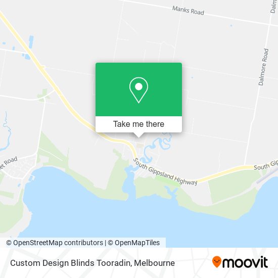 Custom Design Blinds Tooradin map
