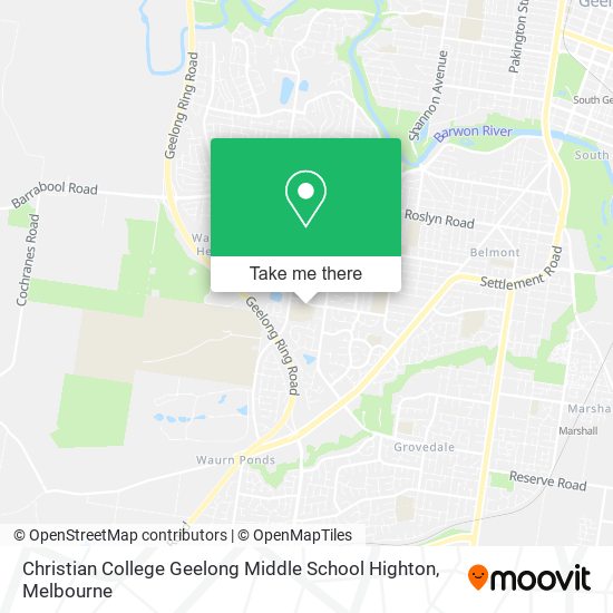 Christian College Geelong Middle School Highton map