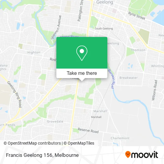 Francis Geelong 156 map