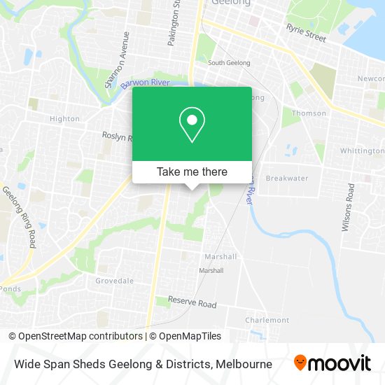 Wide Span Sheds Geelong & Districts map
