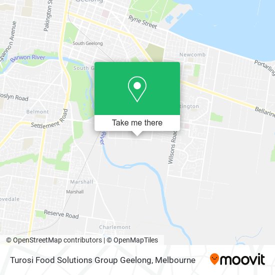 Turosi Food Solutions Group Geelong map