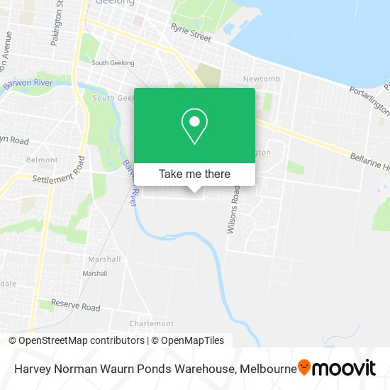 Harvey Norman Waurn Ponds Warehouse map