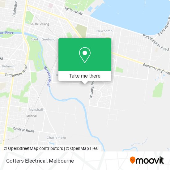 Cotters Electrical map