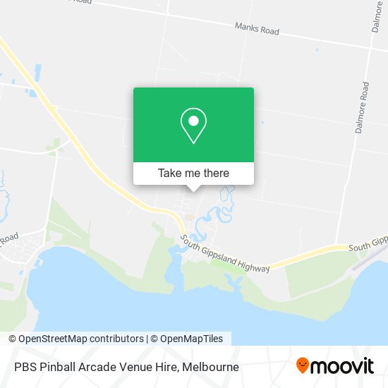 PBS Pinball Arcade Venue Hire map