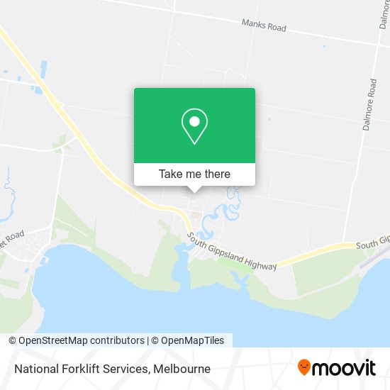National Forklift Services map