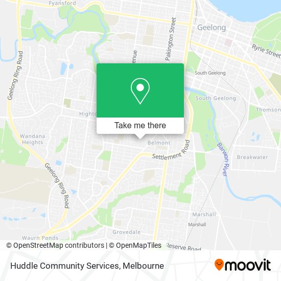 Huddle Community Services map