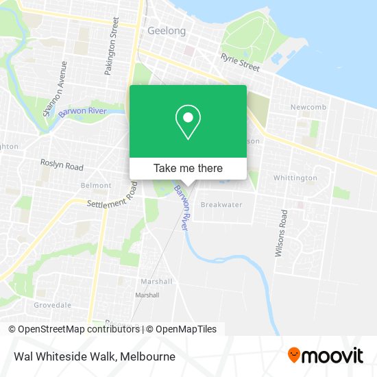 Wal Whiteside Walk map