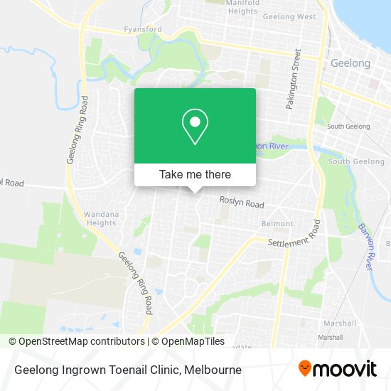 Geelong Ingrown Toenail Clinic map