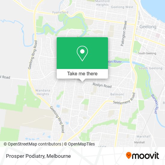 Prosper Podiatry map