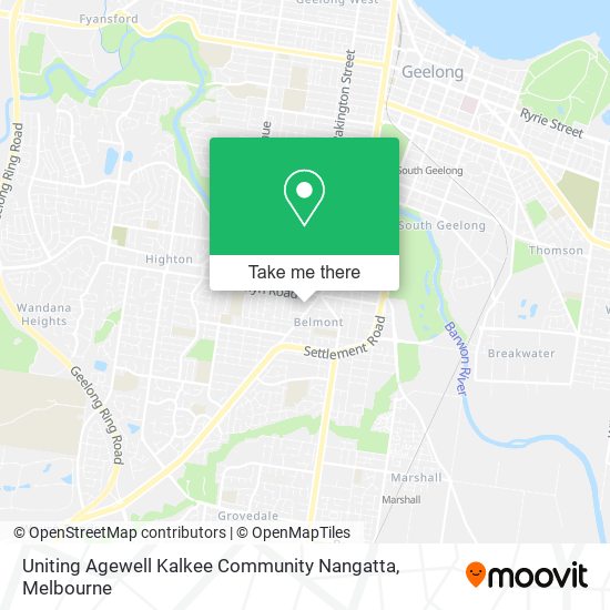 Uniting Agewell Kalkee Community Nangatta map