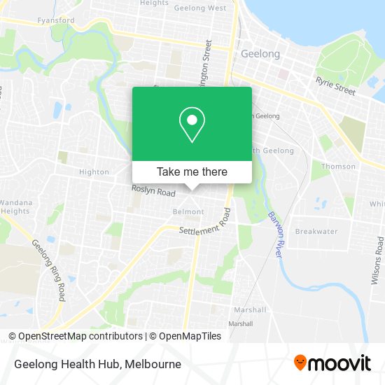 Geelong Health Hub map
