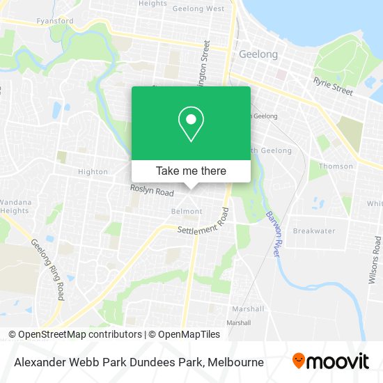 Alexander Webb Park Dundees Park map