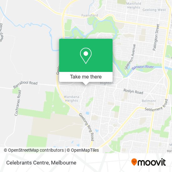 Celebrants Centre map