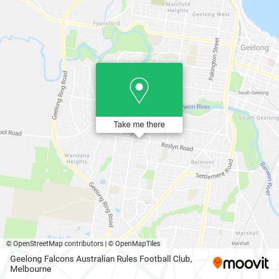Geelong Falcons Australian Rules Football Club map