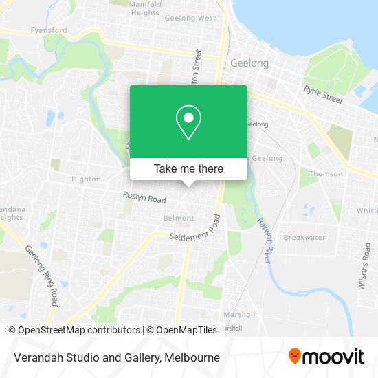 Verandah Studio and Gallery map