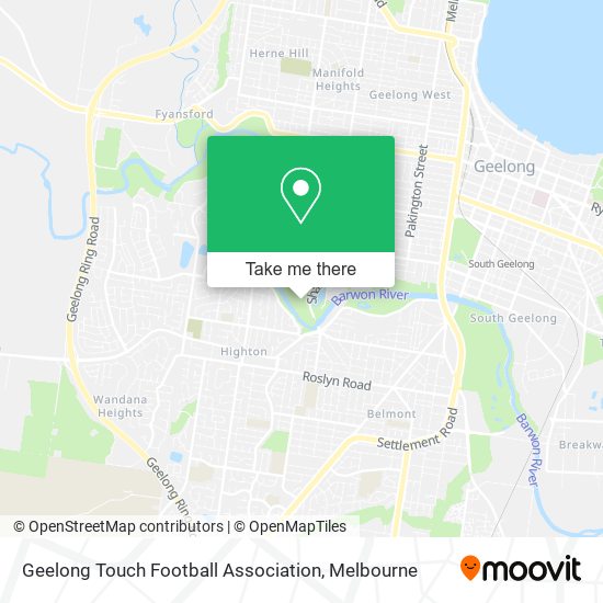 Geelong Touch Football Association map