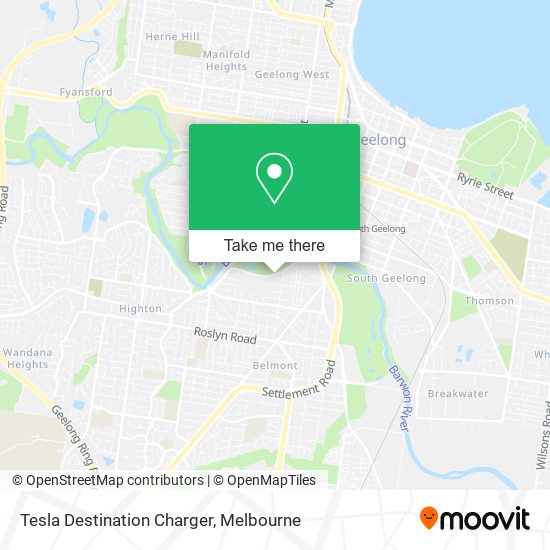 Tesla Destination Charger map