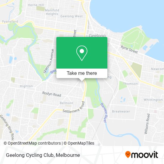 Geelong Cycling Club map