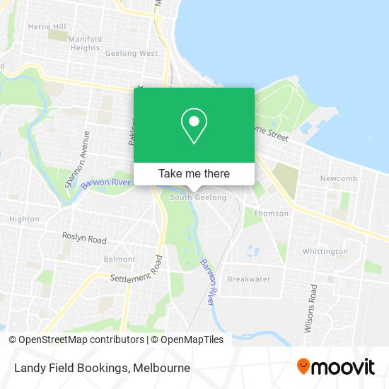 Landy Field Bookings map