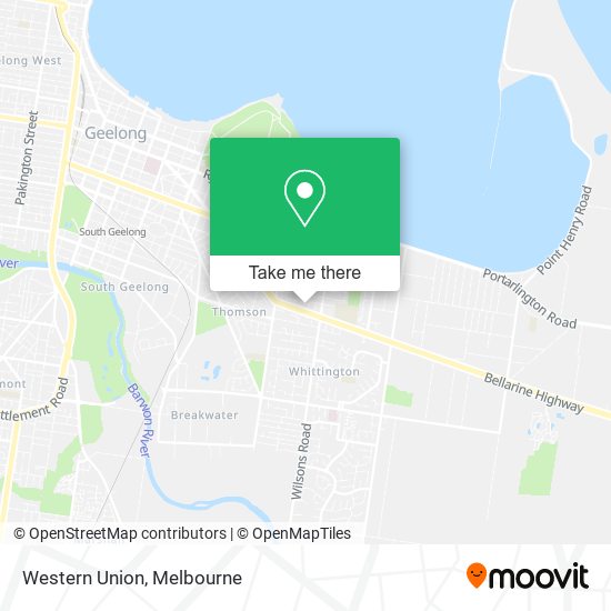 Western Union map