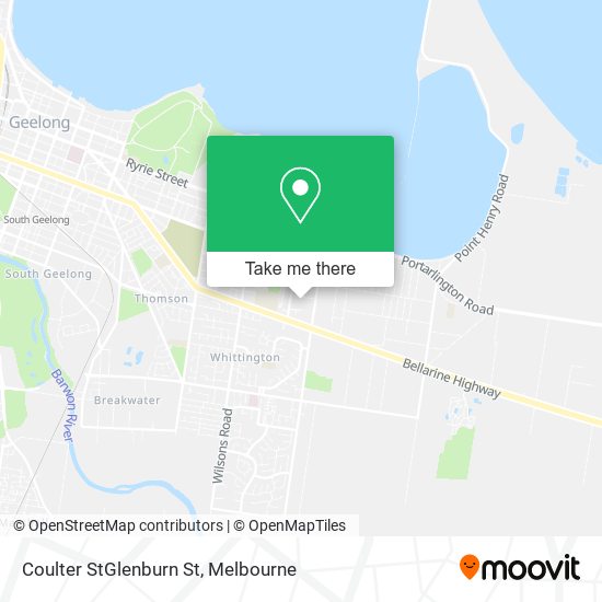 Coulter StGlenburn St map