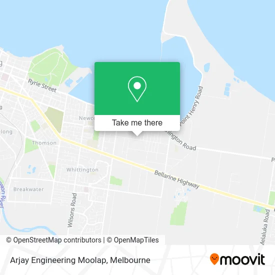 Mapa Arjay Engineering Moolap